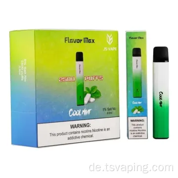 Maschenspulen -Enteignung Vape Jsvape max 2500 Puffs